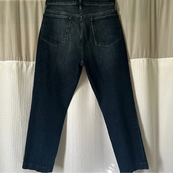 Frame Denim Women's Le Nouveau Straight Deep Indigo Ankle Jeans Size 32 - Picture 9 of 10